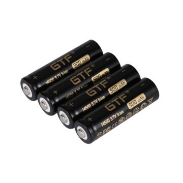 GTF  14500 3.7V 900mAh Li-Ion Rechargeable Battery For Flashlight Remote Control (4pcs)