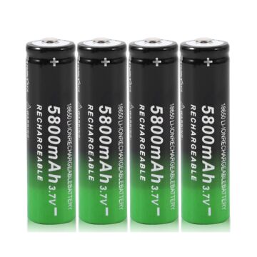 3.7V 5800mah 18650 Battery Li-ion Rechargeable Battery For LED Flashlight Torch (4pcs)