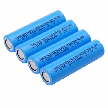 18650 2200Mah 3.7V Li-ion Rechargeable Flat Top Battery (4pcs)