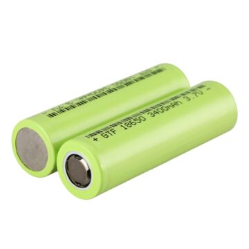 GTF 3.7V 3400mAh 18650 Li-ion Battery Flat Top for Flashlights Headlamp (2pcs)