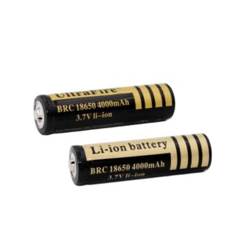18650 4000mAh 3.7V Li-ion Rechargeable Battery For Flashlight (2pcs)