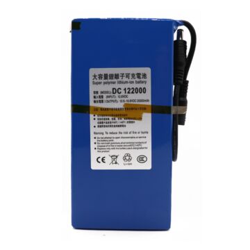 12V 20000mAh Li-ion Rechargeable Battery Pack  For LED light CCTV monitor ,Backup Battery Pack (1pcs)