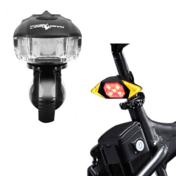 Bicycle Light and Taillight Set, Smart Sensor 400 lumen Bike Frontlight, Turning Signal Taillight, USB Bicycle Rechargeable