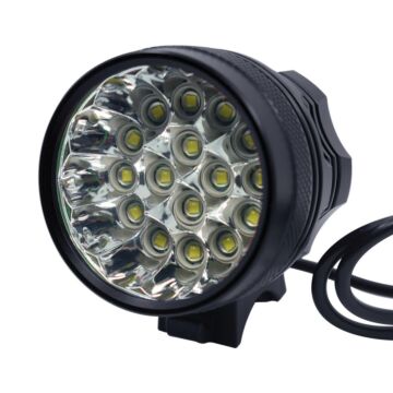 40000Lumen 16* T6 LED Bicycle Front Headlight Mountain Bike Light with 6*18650 battery pack 