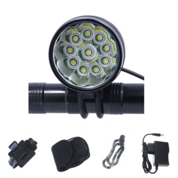 10000 Lumen Bike light,  10 x Cree XM-L T6 LED 3 Modes LED Front Bicycle Light with 6*18650 Battery Pack 