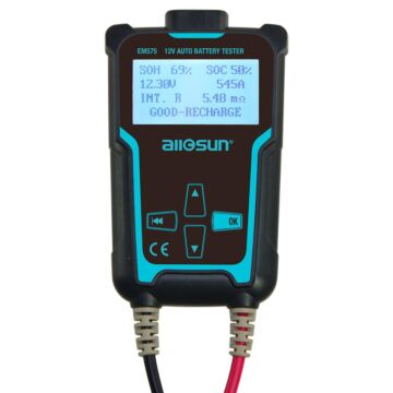 EM575 12V and 24V Automotive Battery Tester, Multifunction Digital Analyzer Diagnostic