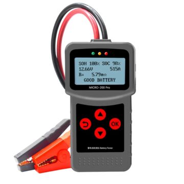12V MICRO-200 PRO Car Battery Tester, Multi-Language Digital AGM EFB Gel Automotive Load Battery System Analyzer