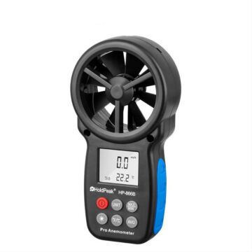 HoldPeak HP-866B Digital Anemometer LCD Wind Speed Meter Temperature Wind Chill with Backlight