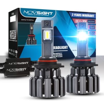 NOVSIGHT Car LED Headlight, H11 9006 9005 Car Bulb, 2PCS 6000K 90W 14400LM  Front Fog Light Bulb