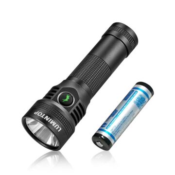 Lumintop D2 long distance searching flashlight, Max 1000 lumens,  Type-C Rechargeable , Uses 21700/18650 Li-ion battery 