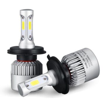 H4 H7 H11 9005 9006 6500K Car Headlight, 2PCS 72W 8000LM COB Car Fog Lamps