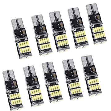 T10 W5W LED Canbus Bulbs, 10PCS 4014 26SMD 168 Parking Signal Lamps