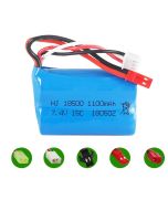 7.4V 1200mAh 18500 15C Li-ion Battery For RC Quadcopter / RC Car