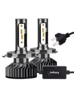 Infitary F2 Car Headlights, H4 H7 H1 H3 H11 9005 9006 Car Bulb, 2PCS 16000LM 72W 3000K 4500K 6500K Car Lamp