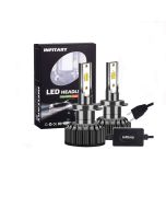 Infitary Car Headlights, H1 H8 H11 9005 9012 9006 H4 Car Bulb, 2PCS 72W 10000LM 3000K 4300K 6500K 3 Colors Changing Auto Lights