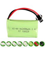 2.4V Ni-MH AA 2400mAh Rechargeable Battery Pack, Compatible with RC boat, RC Car, Electric Toys, Lighting, Model Car