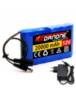 12V 20000mah Li-ion  Rechargeable Battery Pack with DC plug For LED Light CCTV Monitor  (1pcs)