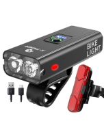 MTB Road Bike Front Lamp, 1200mAh 700 Lumens Cycling Headlight Bicycle Light, USB Rechargeable Bike Taillight