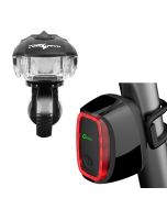 Bicycle Light and Taillight Set, Smart Sensor 400 lumen Bike Frontlight, Brake Taillight, Daylight Sensor, USB Rechargeable